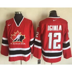 6861b43f160e7_1 Team CA. #12 Jarome Iginla Red/Black 2002 Olympic Throwback Stitched NHL Jersey