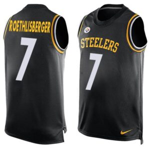 6861b44107091_1 Steelers #7 Ben Roethlisberger Black Team Color Men's Stitched NFL Limited Tank Top Jersey