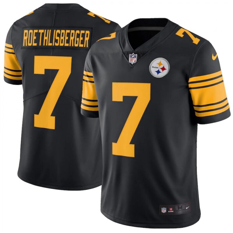 6861b4470c133_1 Men's Pittsburgh Steelers #7 Ben Roethlisberger Black Vapor Untouchable Limited Stitched Jersey