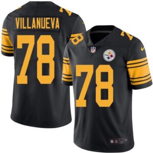 6861b452d8956_1 Steelers #78 Alejandro Villanueva Black Men's Stitched NFL Limited Rush Jersey