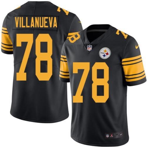 6861b452d8956_1 Steelers #78 Alejandro Villanueva Black Men's Stitched NFL Limited Rush Jersey