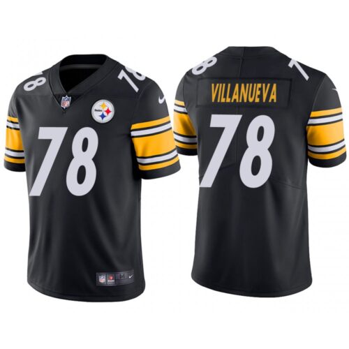 6861b458e57f3_1 Men's Pittsburgh Steelers #78 Alejandro Villanueva Black Vapor Untouchable Limited Stitched Jersey