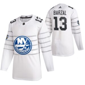 6861b45e9f56a_1 Men's New York Islanders #13 Mathew Barzal 2020 White All Star Stitched NHL Jersey