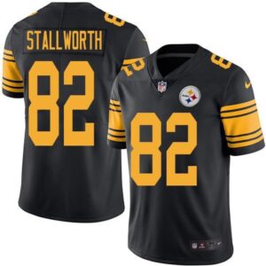 6861b46533858_1 Steelers #82 John Stallworth Black Men's Stitched NFL Limited Rush Jersey
