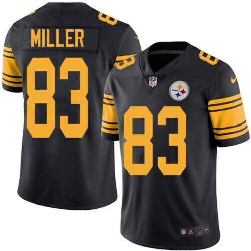 6861b46b0fe02_1 Steelers #83 Heath Miller Black Men's Stitched NFL Limited Rush Jersey