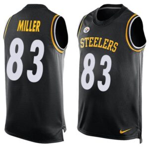 6861b46df022d_1 Steelers #83 Heath Miller Black Team Color Men's Stitched NFL Limited Tank Top Jersey