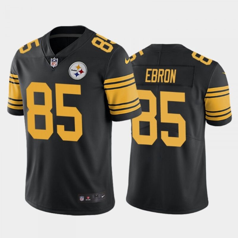 6861b470d3e1e_1 Men's Pittsburgh Steelers #85 Eric Ebron Black Color Rush Limited Stitched Jersey