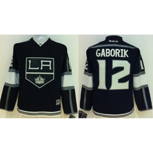 6861b47e2e2d5_1 Kings #12 Marian Gaborik Black Home Stitched Youth NHL Jersey