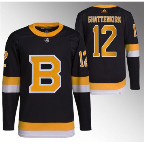 6861b49743a84_1 Men's Boston Bruins #12 Kevin Shattenkirk Black Home Breakaway Stitched Jersey