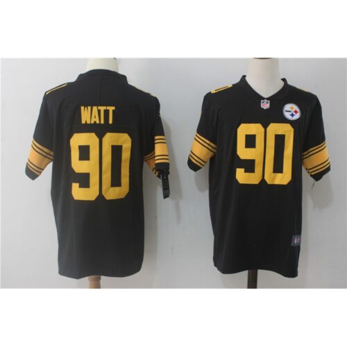 6861b4c8ebbbb_1 Men's Pittsburgh Steelers #90 T.J. Watt Black Limited Rush Stitched NFL Jersey
