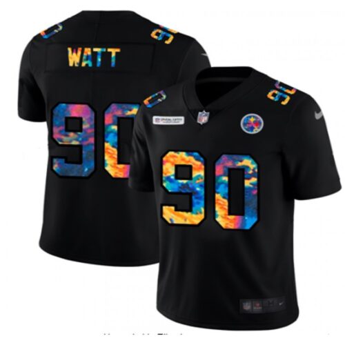 6861b4d7d1ef7_1 Men's Pittsburgh Steelers #90 T. J. Watt 2020 Black Crucial Catch Limited Stitched Jersey