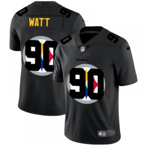 6861b4dabf002_1 Men's Pittsburgh Steelers #90 T. J. Watt 2020 Black Shadow Logo Limited Stitched Jersey