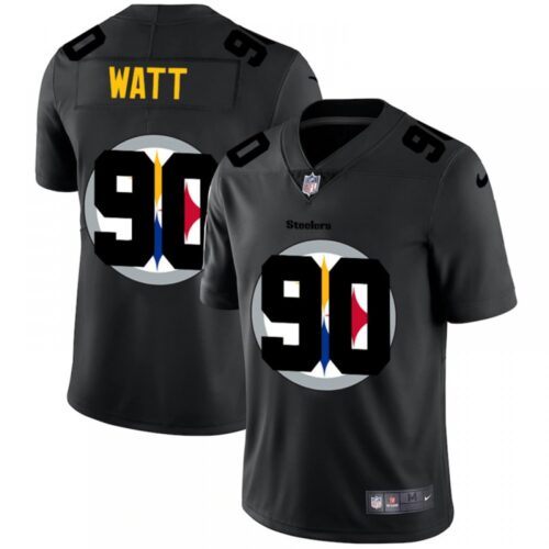 6861b4dabf002_1 Men's Pittsburgh Steelers #90 T. J. Watt 2020 Black Shadow Logo Limited Stitched Jersey
