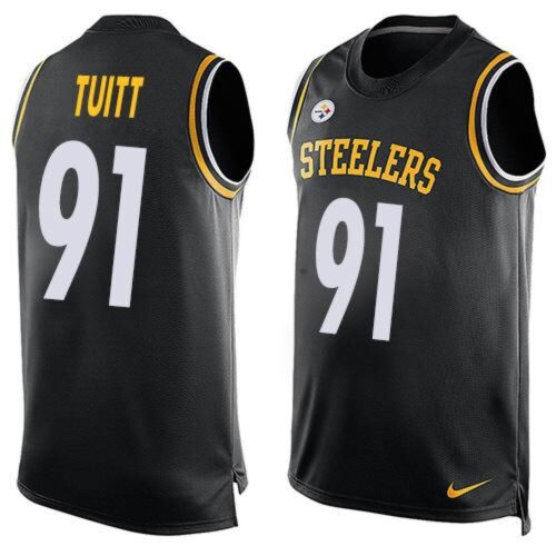 6861b4e63e1d5_1 Steelers #91 Stephon Tuitt Black Team Color Men's Stitched NFL Limited Tank Top Jersey