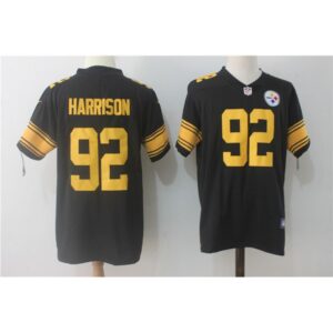 6861b4eee2b03_1 Men's Pittsburgh Steelers #92 James Harrison Black Limited Rush Stitched NFL Jersey