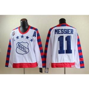 6861b50ddf54b_1 Rangers #11 Mark Messier White All Star CCM Throwback 75TH Stitched NHL Jersey