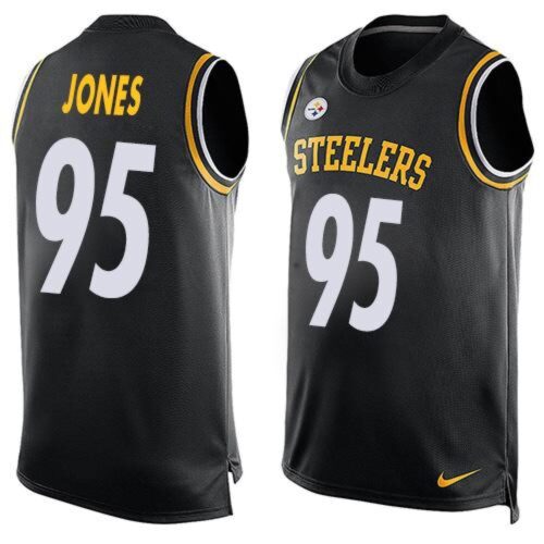 6861b51099f24_1 Steelers #95 Jarvis Jones Black Team Color Men's Stitched NFL Limited Tank Top Jersey