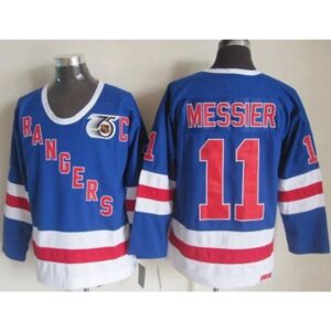 6861b5178bcc9_1 Rangers #11 Mark Messier Blue CCM 75TH Stitched NHL Jersey