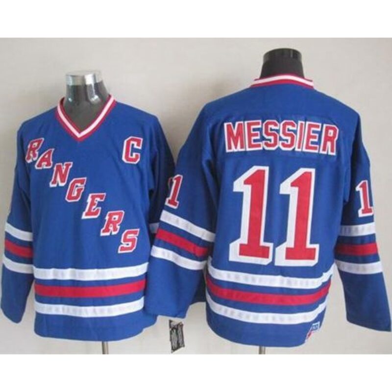 6861b51ac642f_1 Rangers #11 Mark Messier Blue CCM Heroes of Hockey Alumni Stitched NHL Jersey