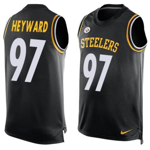 6861b51cbd39e_1 Steelers #97 Cameron Heyward Black Team Color Men's Stitched NFL Limited Tank Top Jersey