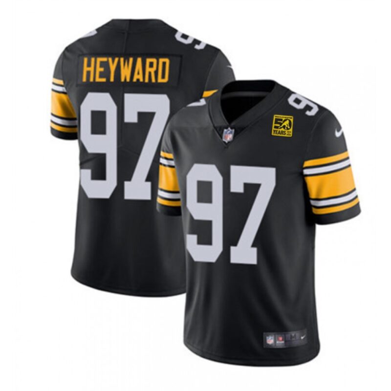 6861b51fcd6ba_1 Men's Pittsburgh Steelers #97 Cameron Heyward Black 2023 50th Anniversary Vapor Untouchable Limited Jersey