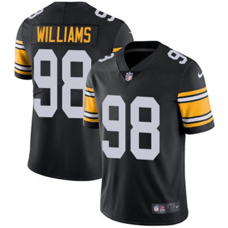 6861b522c3af4_1 Men's Pittsburgh Steelers #98 Vince Williams Black Vapor Untouchable Limited NFL Stitched Jersey