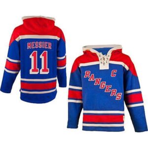 6861b52449167_1 Rangers #11 Mark Messier Blue Sawyer Hooded Sweatshirt Stitched NHL Jersey