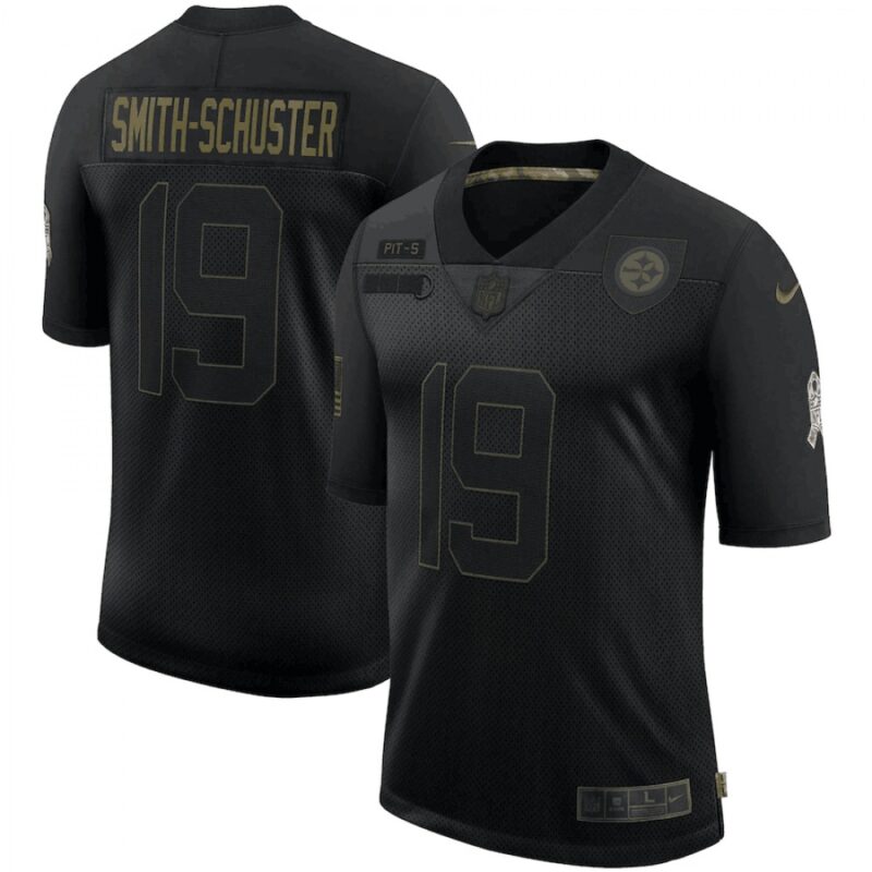 6861b53515ea5_1 Men's Pittsburgh Steelers #19 JuJu Smith-Schuster Black 2020 Salute To Service Limited Stitched Jersey