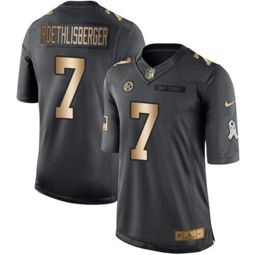 6861b5412025b_1 Steelers #7 Ben Roethlisberger Black Men's Stitched NFL Limited Gold Salute To Service Jersey