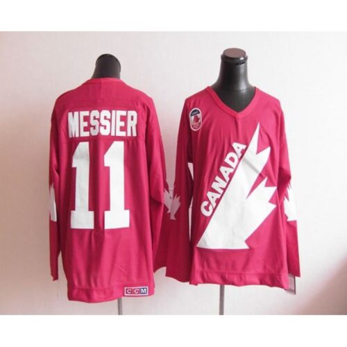 6861b54a97903_1 Olympic 1991 CA. #11 Mark Messier Red CCM Throwback Stitched NHL Jersey