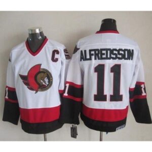 6861b5511954b_1 Senators #11 Daniel Alfredsson White CCM Throwback Stitched NHL Jersey