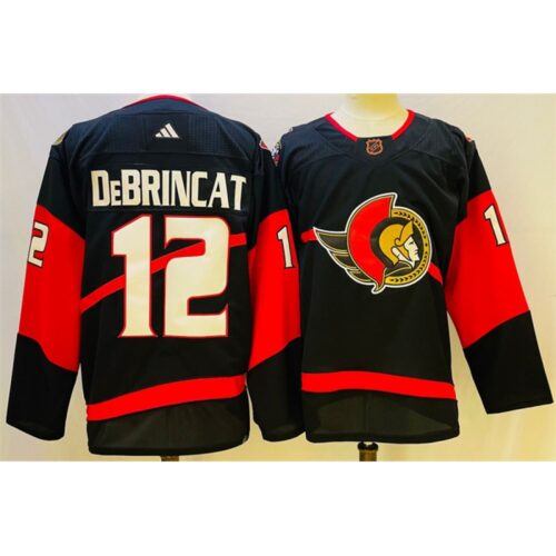 6861b55795e36_1 Men's Ottawa Senators #12 Alex DeBrincat Black Stitched Jersey