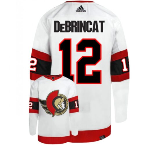 6861b5611bd34_1 Men's Ottawa Senators #12 Alex DeBrincat White Stitched Home Jersey