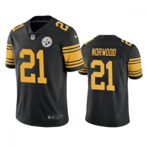 6861b562d0c7d_1 Men's Pittsburgh Steelers #21 Tre Norwood Black Color Rush Limited Stitched Jersey
