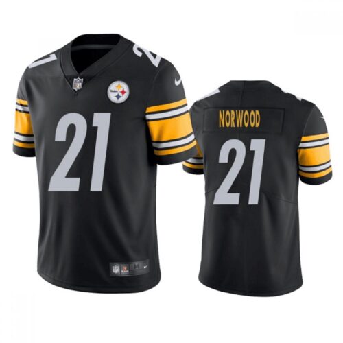 6861b568af33c_1 Men's Pittsburgh Steelers #21 Tre Norwood Black Vapor Untouchable Limited Stitched Jersey