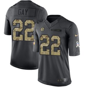 6861b56bd2e1d_1 Steelers #22 William Gay Black Men's Stitched NFL Limited 2016 Salute to Service Jersey