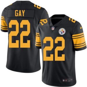 6861b56f07247_1 Steelers #22 William Gay Black Men's Stitched NFL Limited Rush Jersey