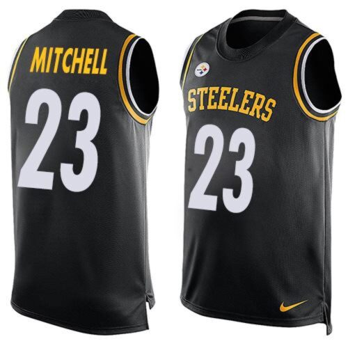 6861b5843e288_1 Steelers #23 Mike Mitchell Black Team Color Men's Stitched NFL Limited Tank Top Jersey