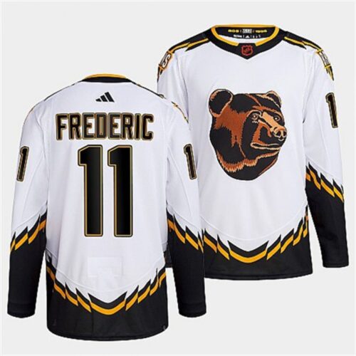 6861b59acdd0d_1 Men's Boston Bruins #11 Trent Frederic White 2022-23 Reverse Retro Stitched Jersey