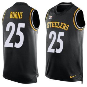 6861b59d511e5_1 Steelers #25 Artie Burns Black Team Color Men's Stitched NFL Limited Tank Top Jersey