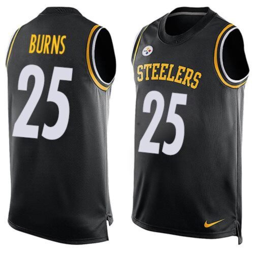 6861b59d511e5_1 Steelers #25 Artie Burns Black Team Color Men's Stitched NFL Limited Tank Top Jersey