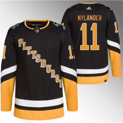 6861b5a4bd5de_1 Men's Pittsburgh Penguins #11 Alex Nylander Black Stitched Jersey