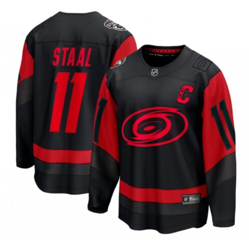 6861b5aeab049_1 Men's Carolina Hurricanes #11 Jordan Staal Black Red Stadium Series Breakaway Stitched Jersey