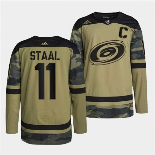 6861b5b8b32b4_1 Men's Carolina Hurricanes #11 Jordan Staal 2022 Camo Military Appreciation Night Stitched Jersey