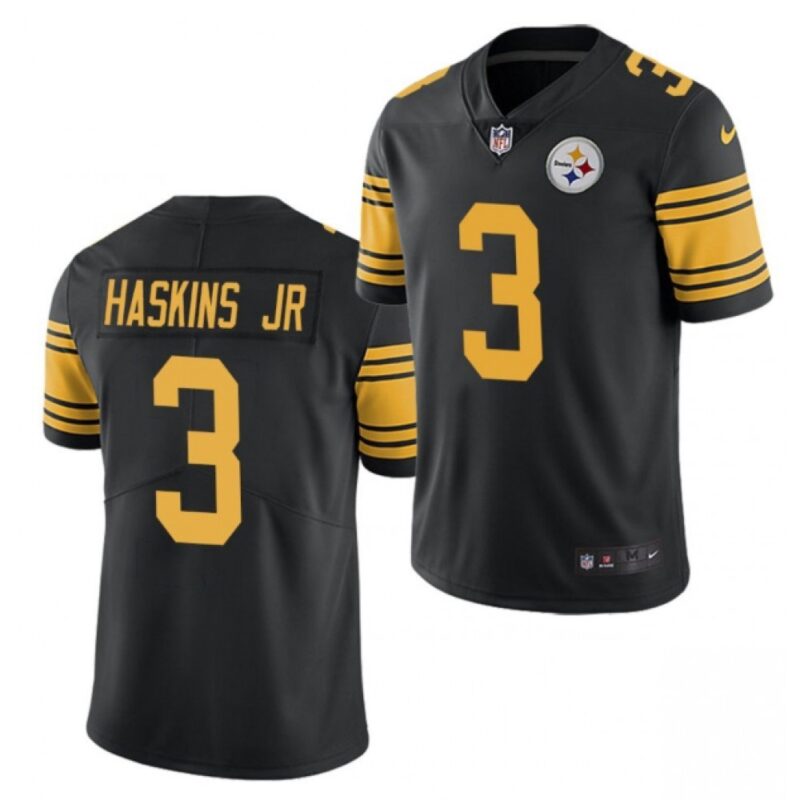 6861b5c29381e_1 Men's Pittsburgh Steelers #3 Dwayne Haskins Jr. Black Color Rush Limited Stitched Jersey