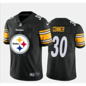 6861b5c8b5ff4_1 Men's Pittsburgh Steelers #30 James Conner Black 2020 Team Big Logo Limited Stitched Jersey