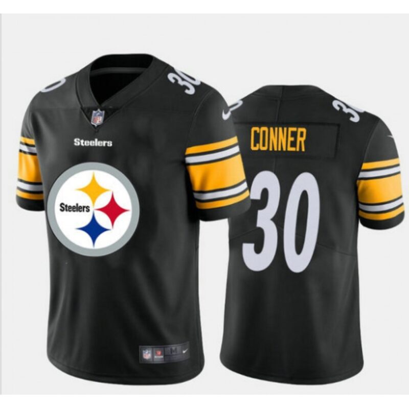 6861b5c8b5ff4_1 Men's Pittsburgh Steelers #30 James Conner Black 2020 Team Big Logo Limited Stitched Jersey