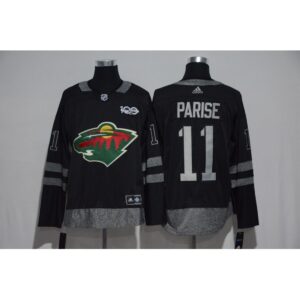 6861b5cfb6d8b_1 Minnesota Wild #11 Zach Parise Black Men's 1917-2017 100th Anniversary Stitched NHL Jersey