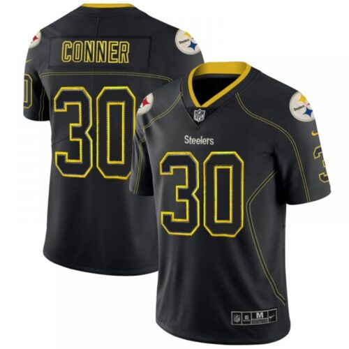 6861b5d7c3afc_1 Men's Pittsburgh Steelers #30 James Conner Black 2018 Lights Out Color Rush Limited NFL Jersey