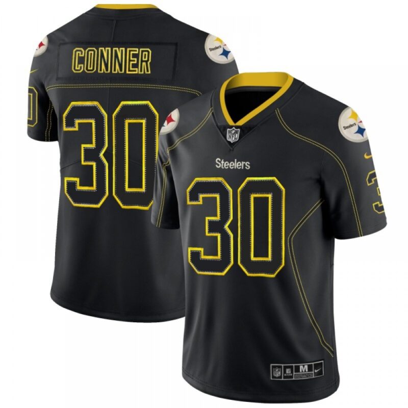 6861b5d7c3afc_1 Men's Pittsburgh Steelers #30 James Conner Black 2018 Lights Out Color Rush Limited NFL Jersey